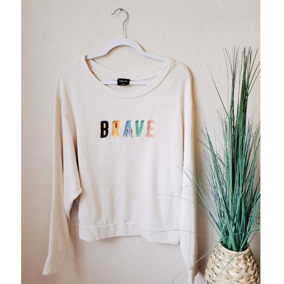 Blank Paige Sweaters - BLANK PAIGE Brave Long Sleeve Pullover Sweater S